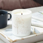 Mum Birthday Gift Floral Candle - Kindred Fires