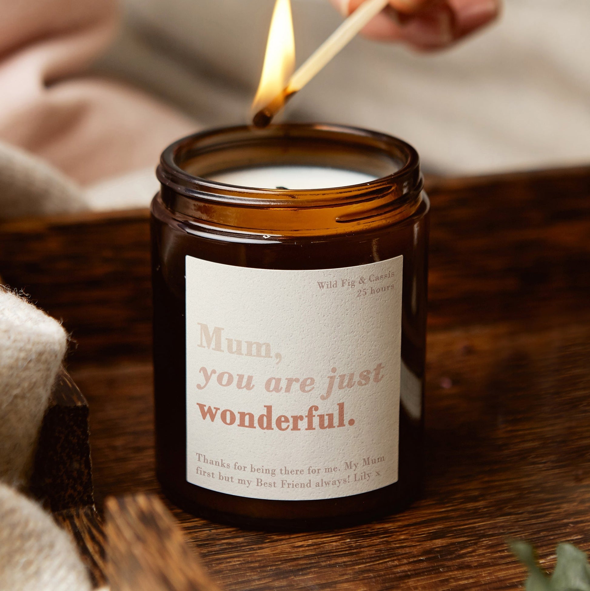 Mum Christmas Gift You Are Wonderful Candle - Kindred Fires