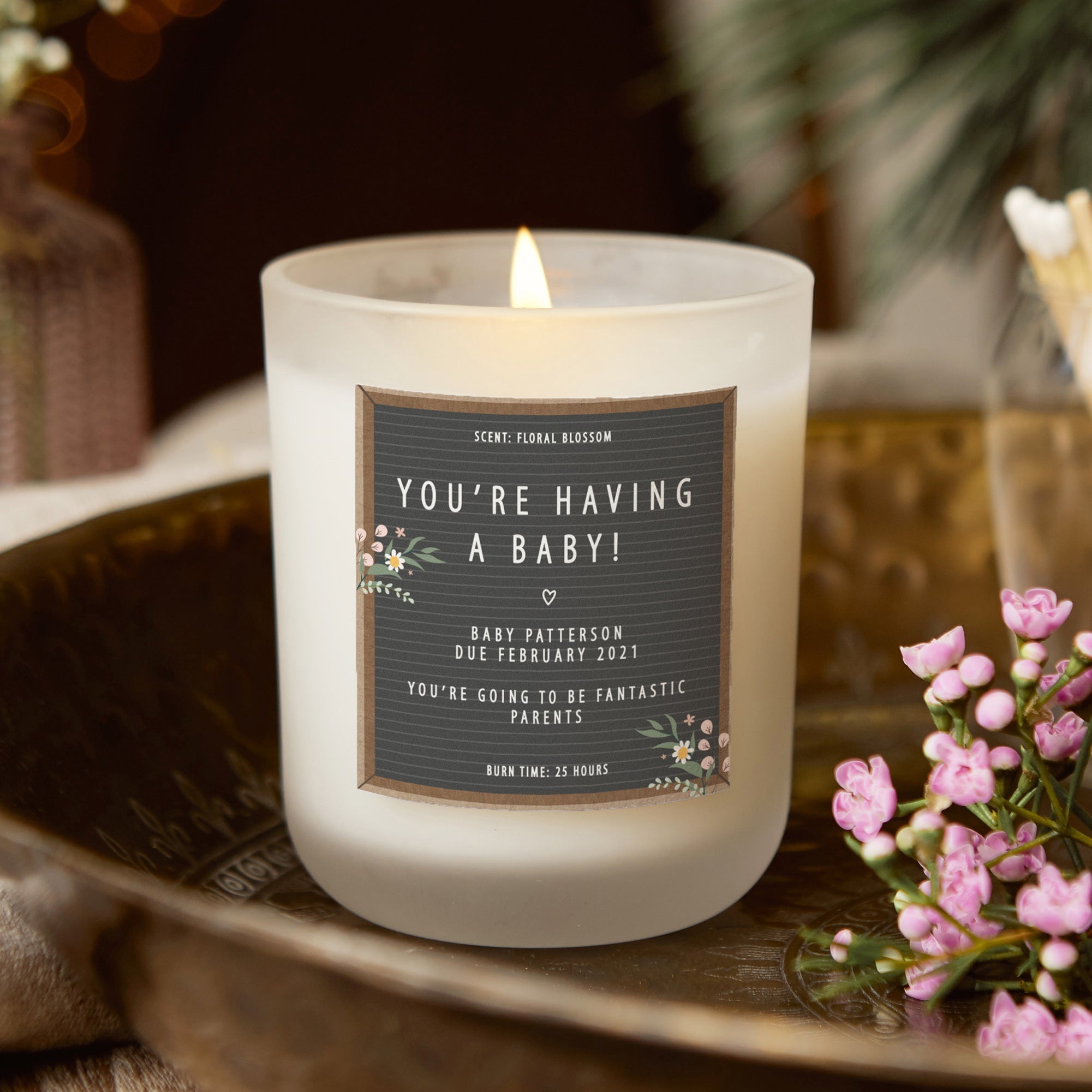 Mummy To Be Gift Congratulations Candle - Kindred Fires