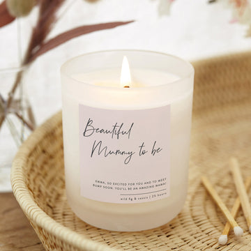 Mummy To Be Gift Muted Script Candle - Kindred Fires