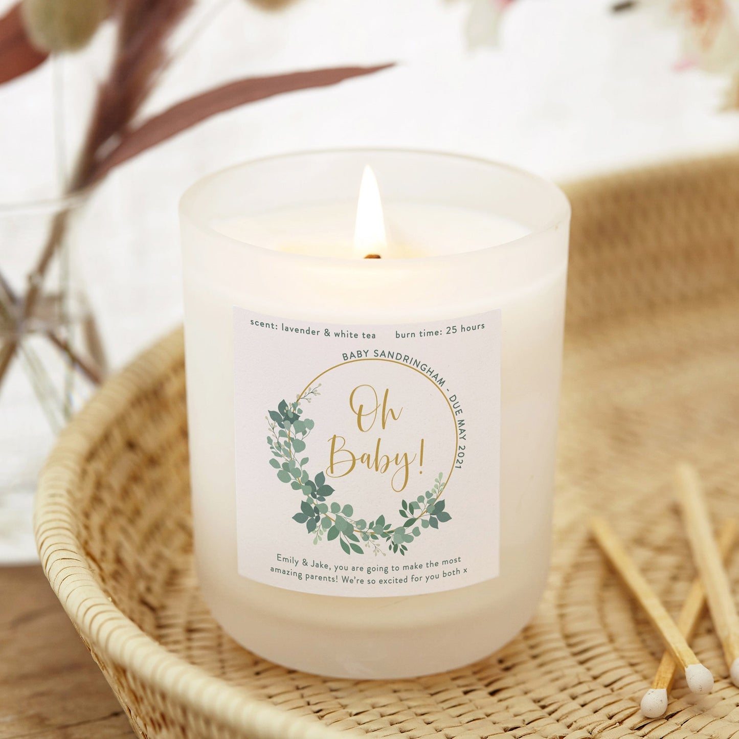 Mummy To Be Gift Oh Baby Candle - Kindred Fires