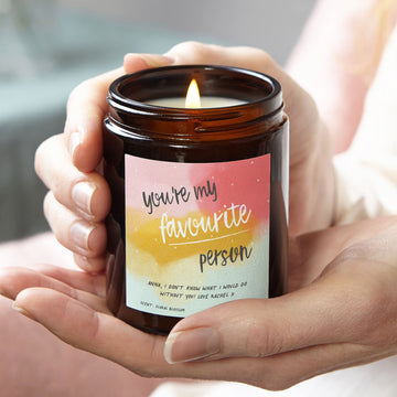 My Favourite Person Rainbow Candle Gift - Kindred Fires
