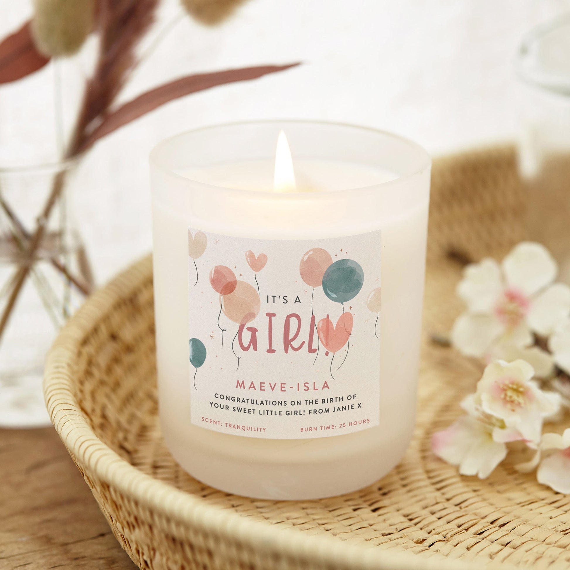New Baby Girl Gift Candle - Kindred Fires