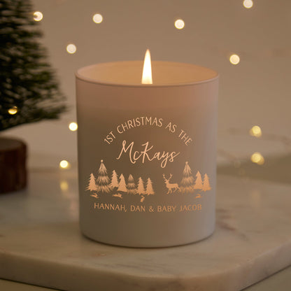 New Family Christmas Gift Personalised Candle - Kindred Fires