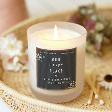 New Home Gift Our Happy Place Candle - Kindred Fires