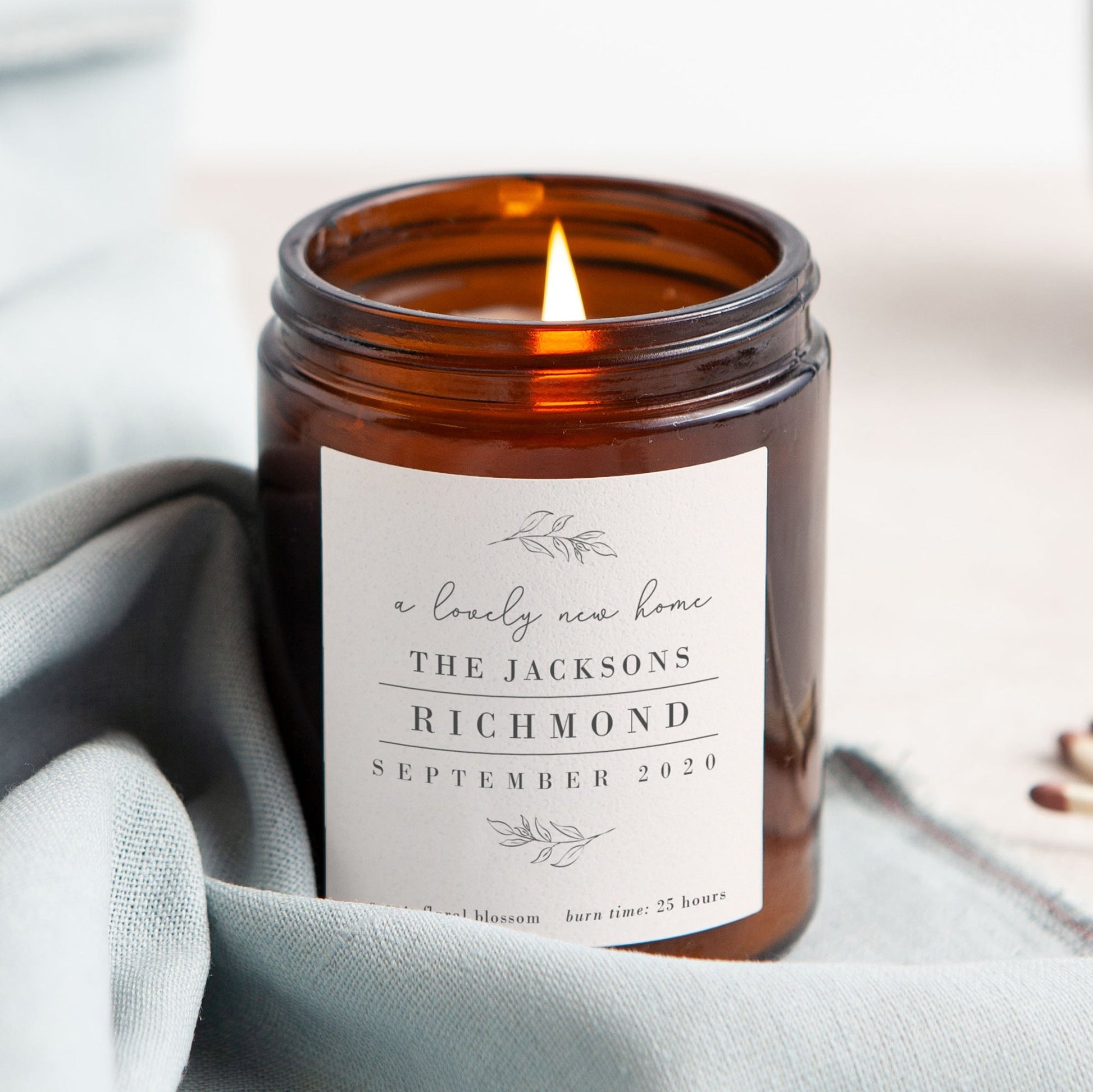 New Home Gift Personalised Candle - Kindred Fires