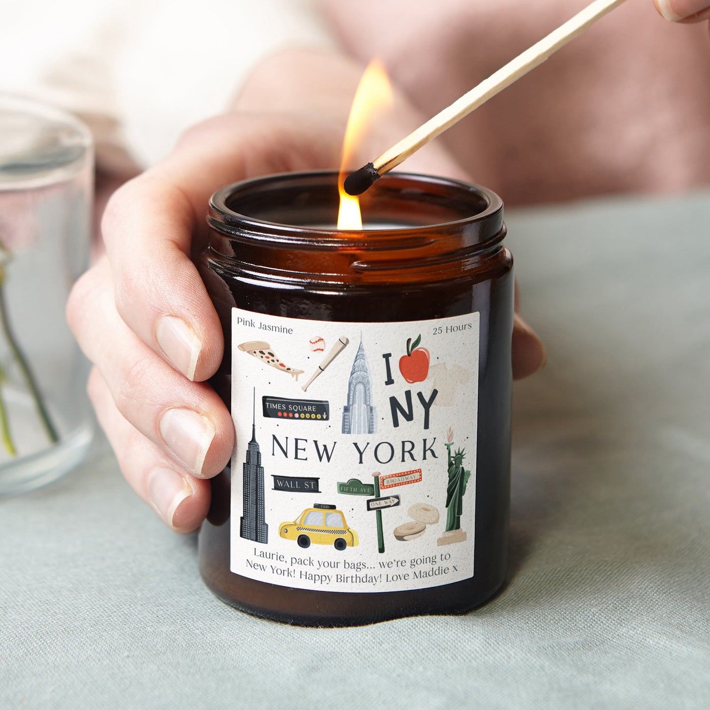 New York Gift Personalised Scented Candle