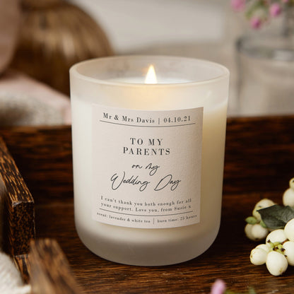 Parents of the Bride / Groom Script Candle - Kindred Fires