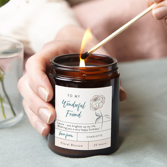 Personalised Candle Birthday Gift - Kindred Fires