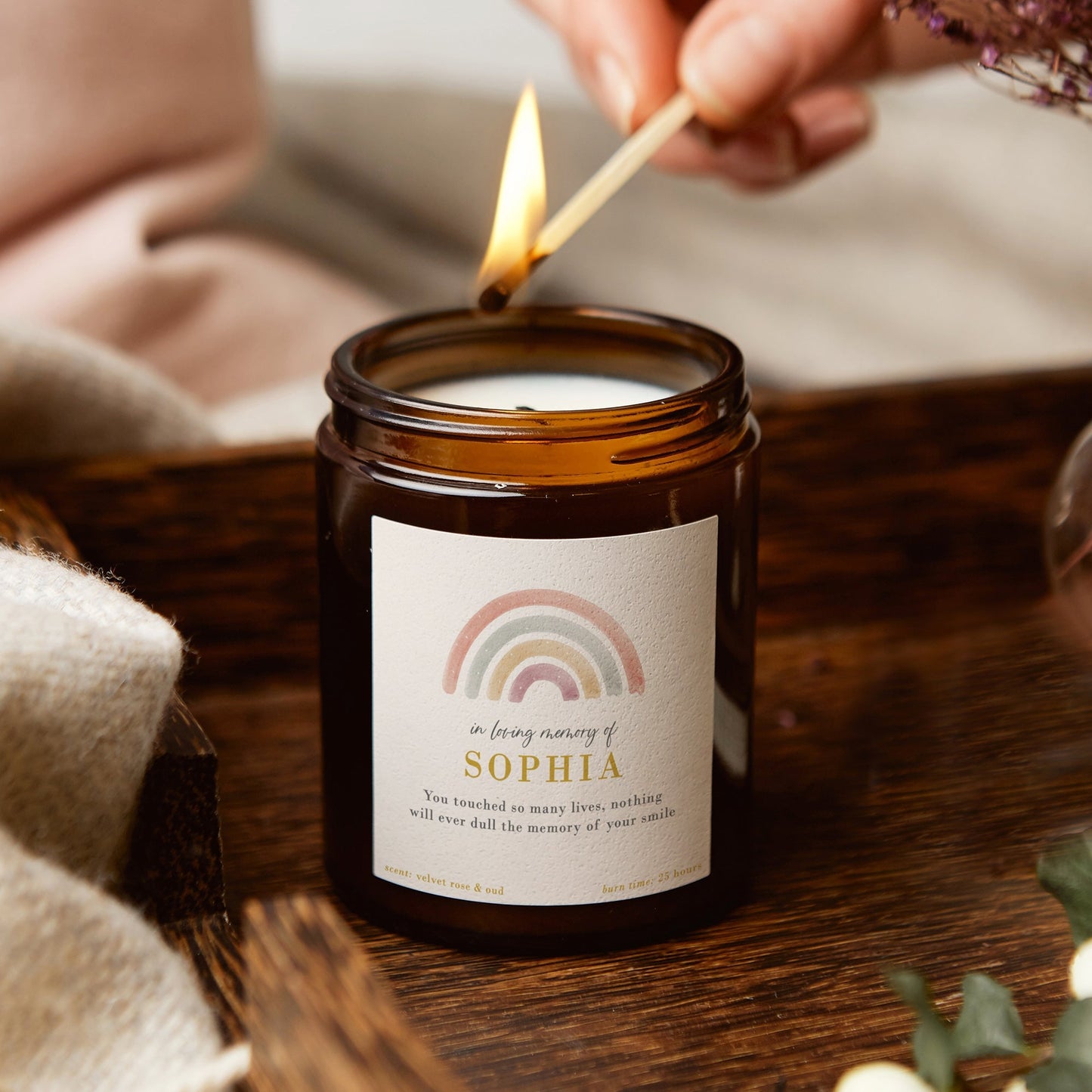 Rainbow Remembrance Gift Candle - Kindred Fires