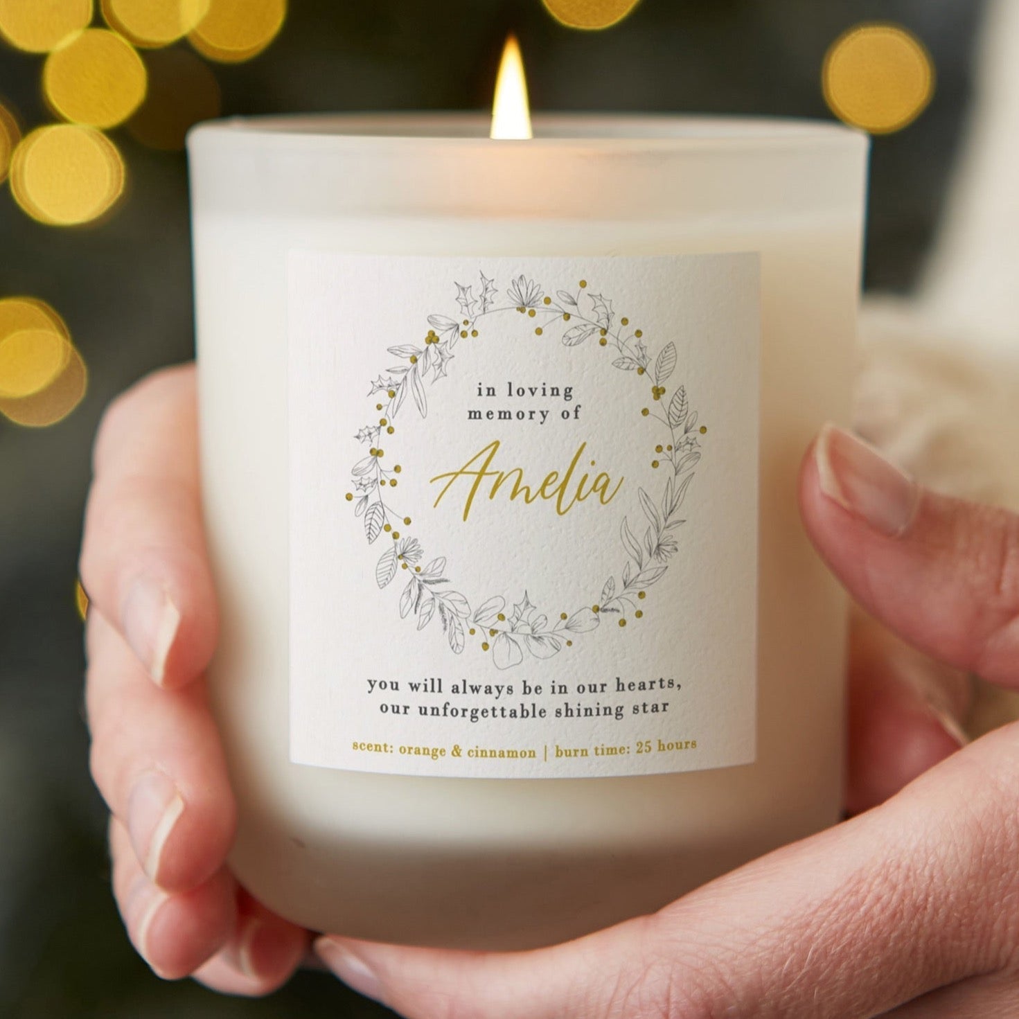 Remembrance Loving Memory White Candle Sympathy Gift - Kindred Fires