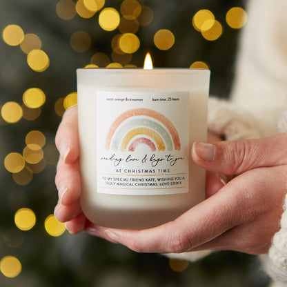 Sending Love Christmas White Candle - Kindred Fires