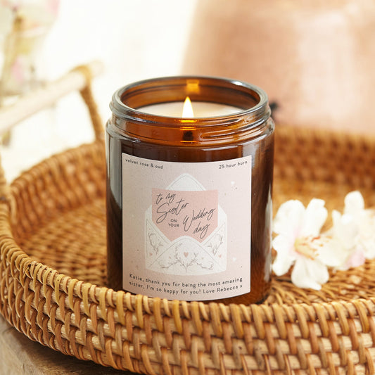 Sister Wedding Day Gift Candle - Kindred Fires