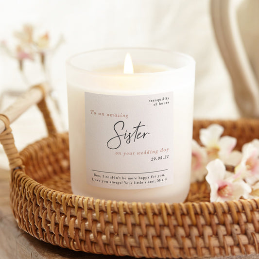 Sister Wedding Gift Scented Candle - Kindred Fires