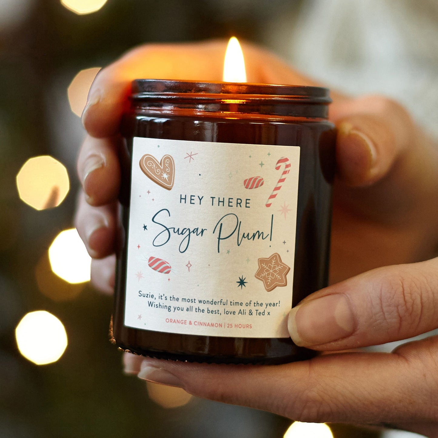 Stocking Filler for Her Sugar Plum Christmas Candle - Kindred Fires