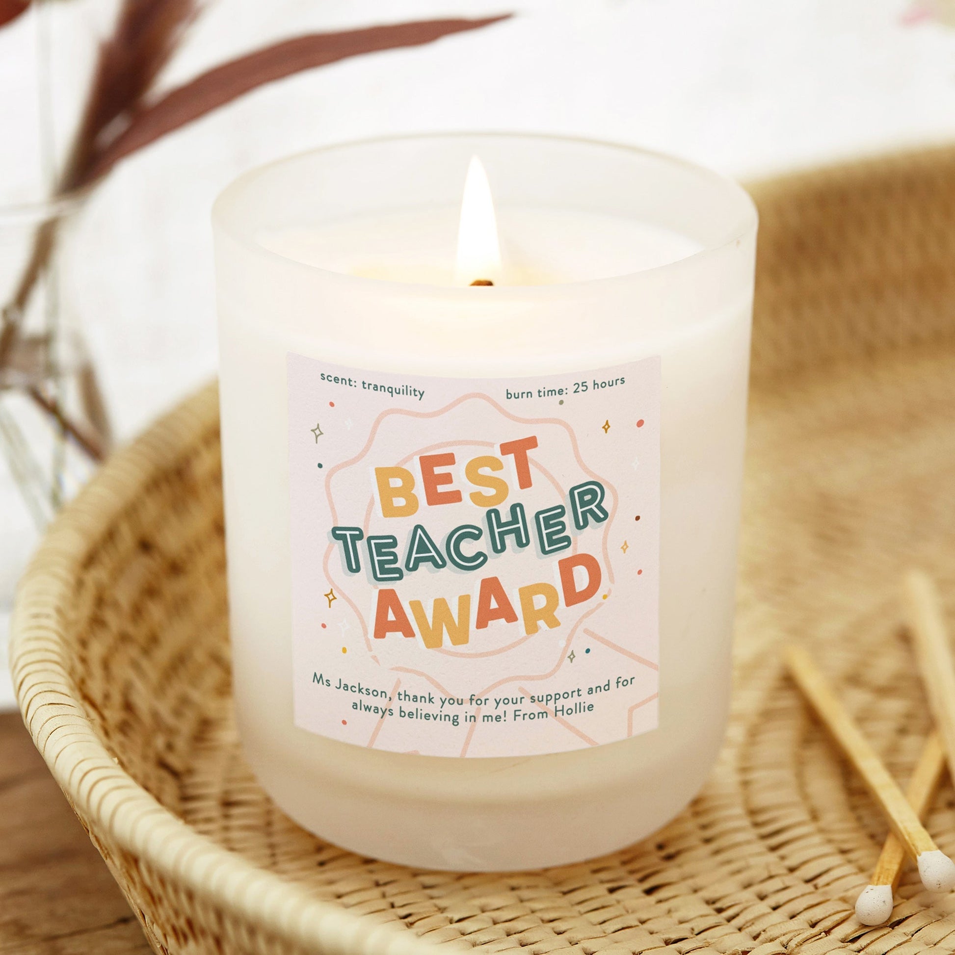 Teacher Gift Best Teacher Candle - Kindred Fires