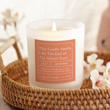 Teacher Gift Personalised Fun Candle - Kindred Fires