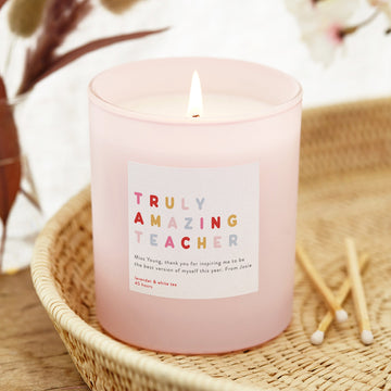 Teacher Gift Personalised Thank You Candle - Kindred Fires