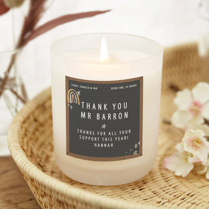 Teacher Gift Thank You Retro Candle - Kindred Fires
