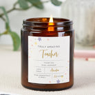 Teacher Gift Thank You Teacher Jar Candle - Kindred Fires