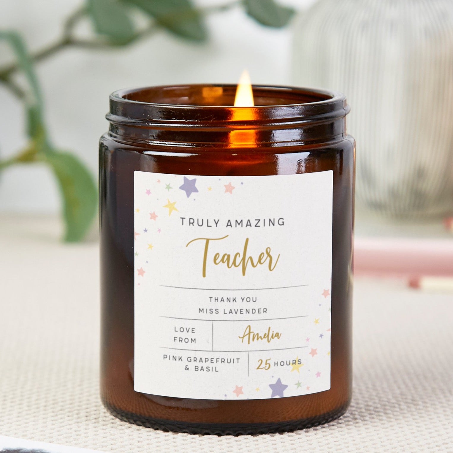 Teacher Gift Thank You Teacher Jar Candle - Kindred Fires
