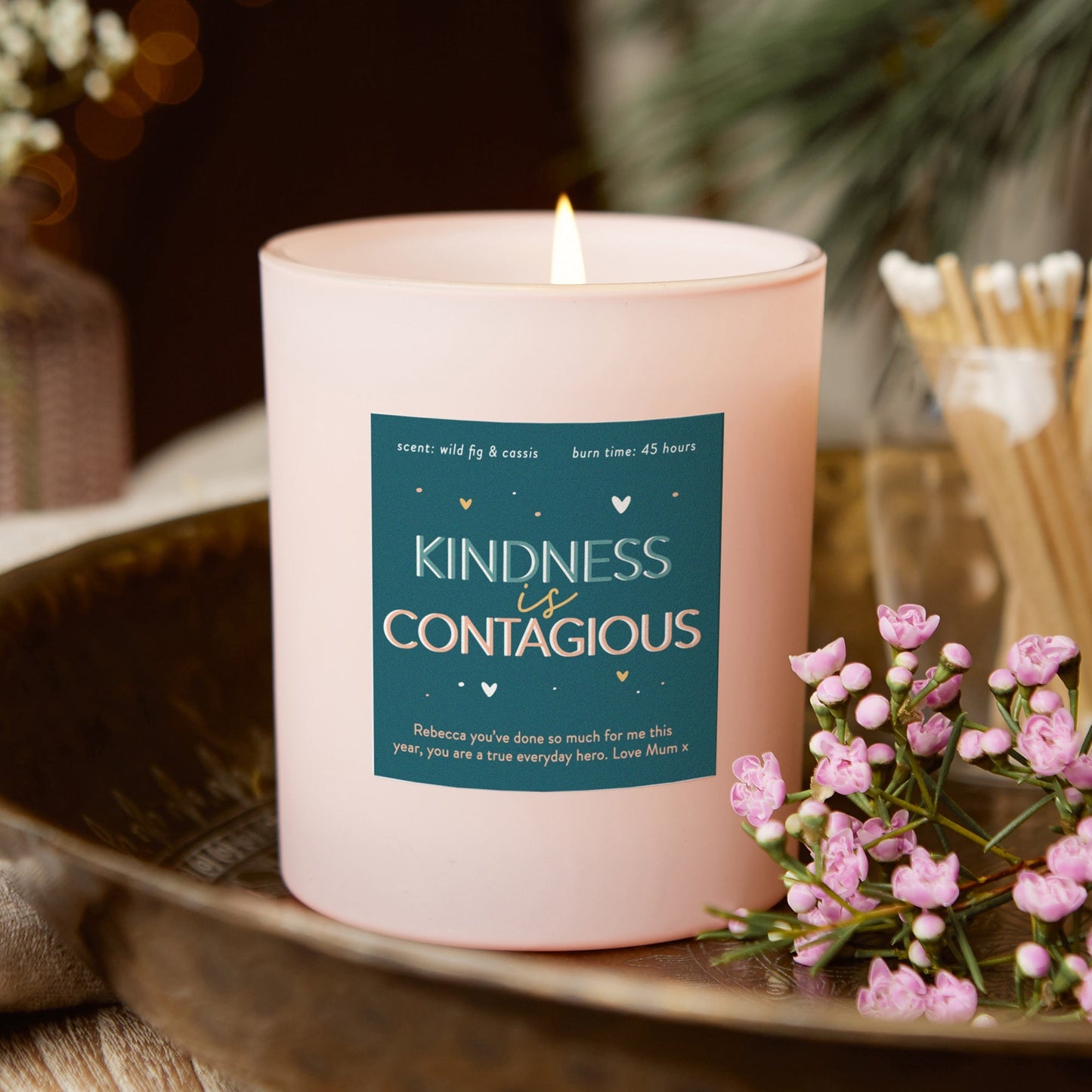 Thank You Gift Kindness is Contagious Candle - Kindred Fires