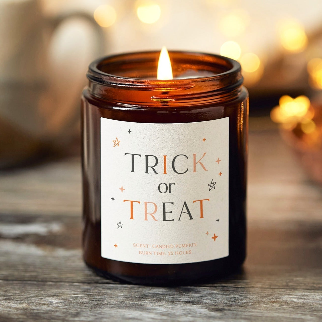 Trick or Treat Halloween Decoration Candle - Kindred Fires