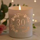 Wedding Anniversary Gift Personalised Candle Any Years - Kindred Fires