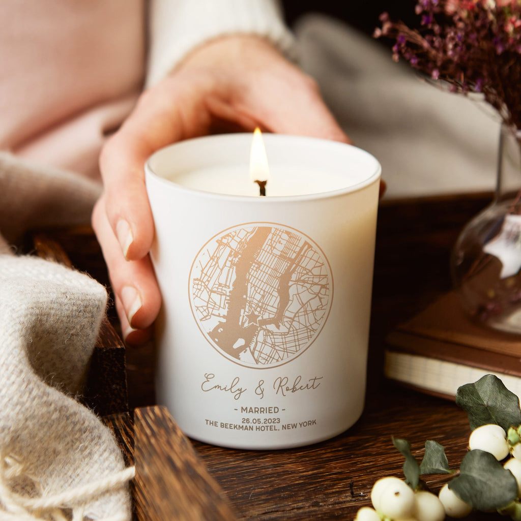 Wedding Gift Any Map Candle