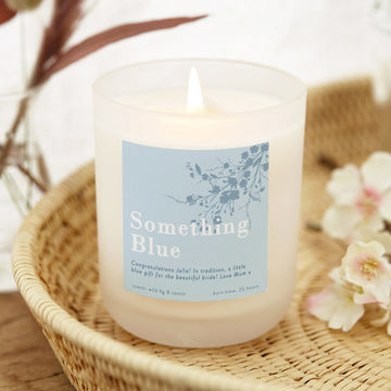 Wedding Gift for Bride Something Blue Candle - Kindred Fires