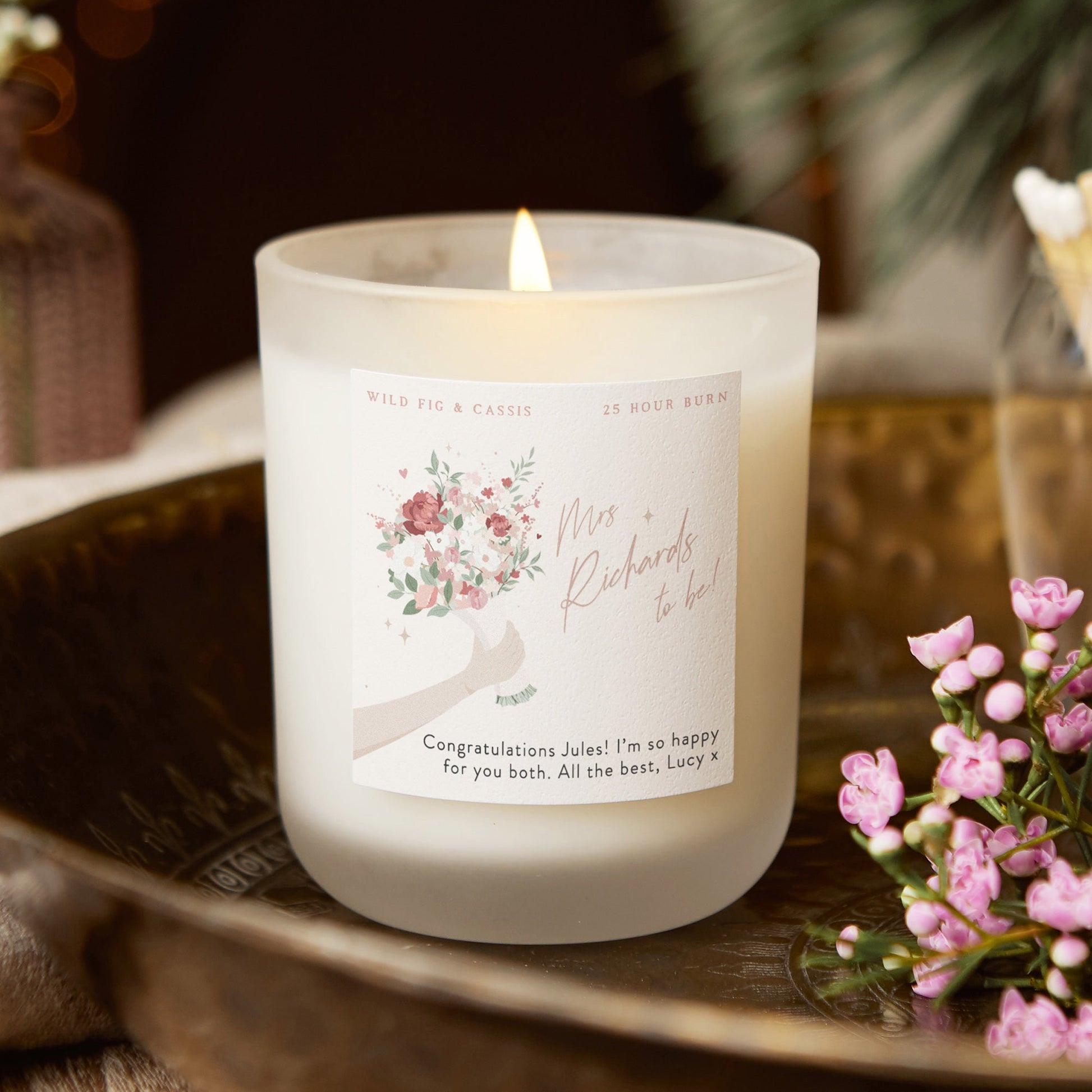 Wedding Gift for Bride To Be Candle - Kindred Fires