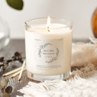 Wedding Gift for Couple Personalised Luxury Candle Botanical Wreath - Kindred Fires