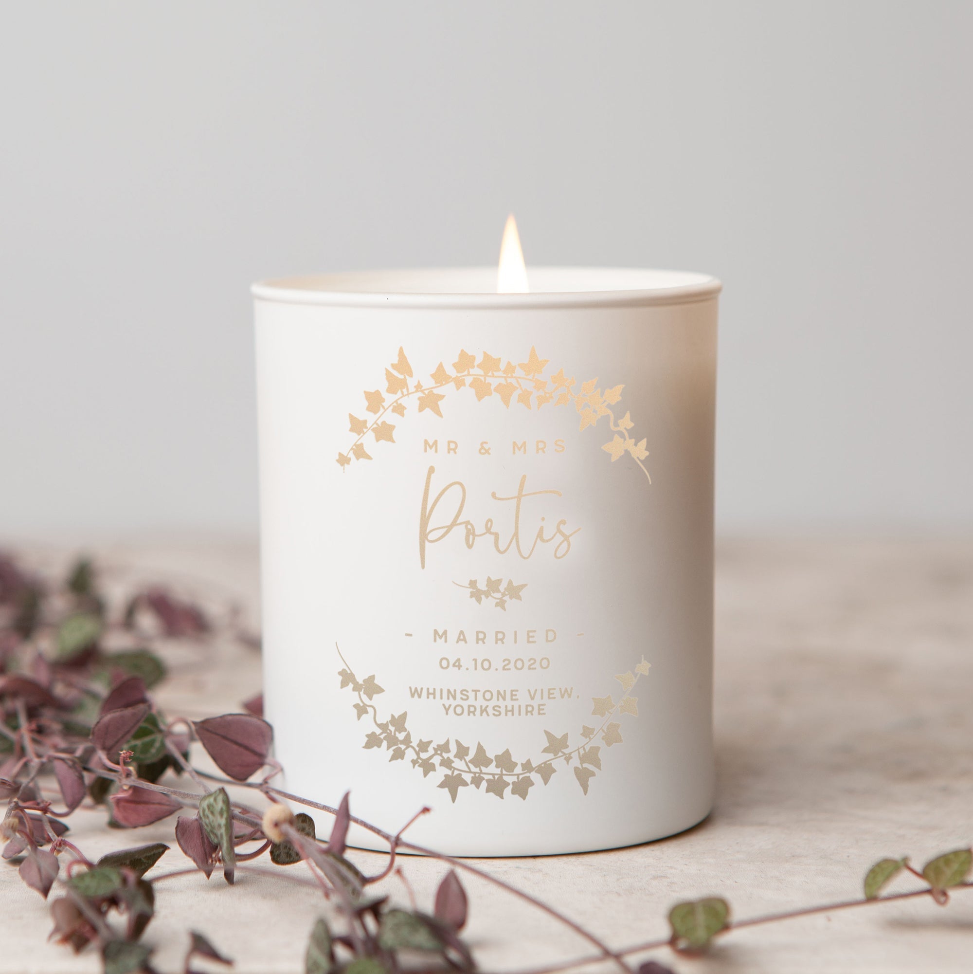 Wedding Gift Glow Through Luxury Candle - Kindred Fires