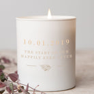 Wedding Gift Luxury Candle Wedding Date - Kindred Fires