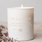 Wedding Gift Luxury Candle Wedding Date - Kindred Fires