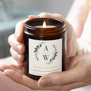 Wife Anniversary Gift Botanical Candle - Kindred Fires