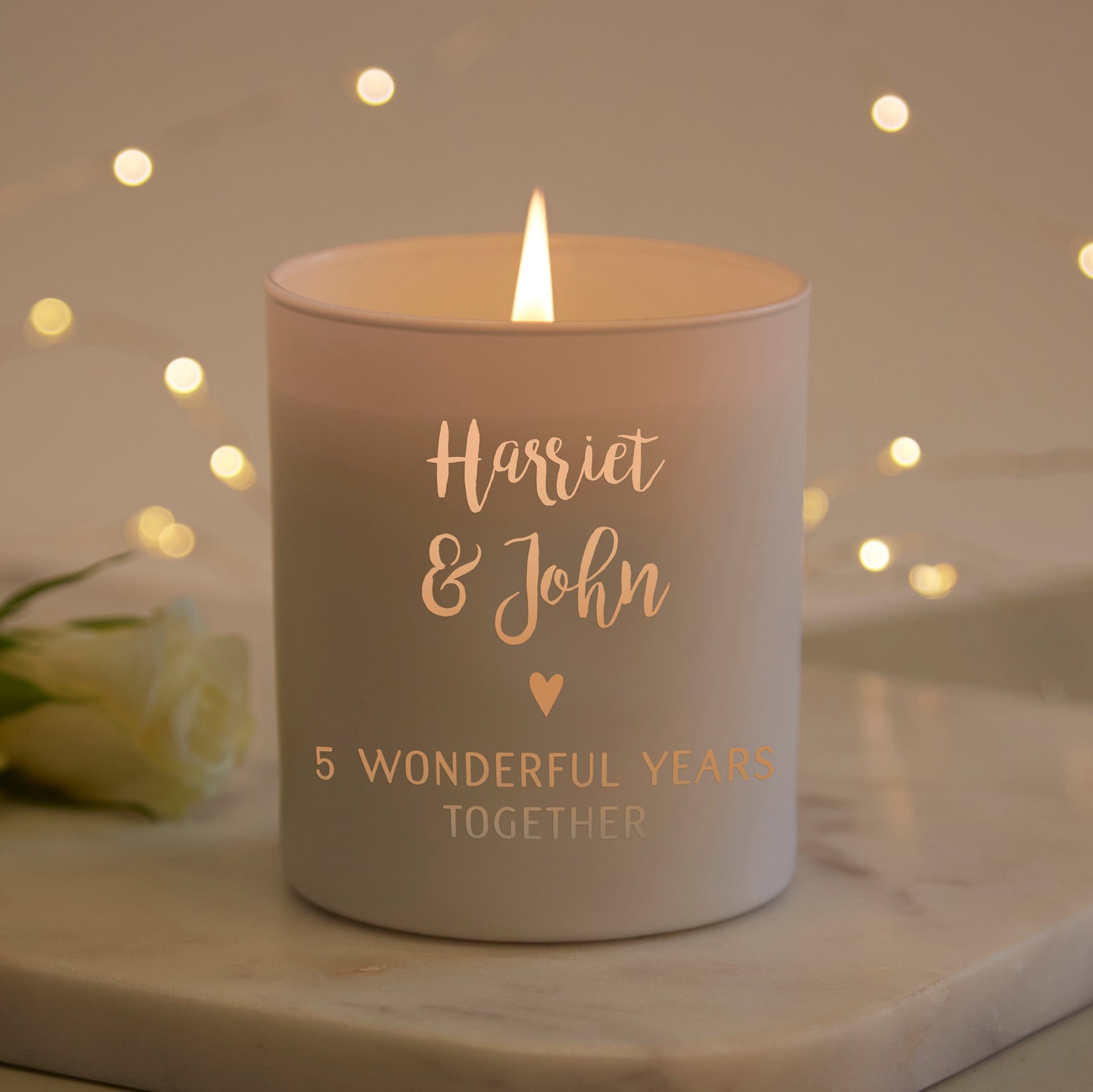 Wife Anniversary Gift Personalised Candle - Kindred Fires