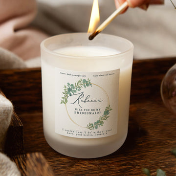 Will You Be My Bridesmaid Botanical Candle - Kindred Fires