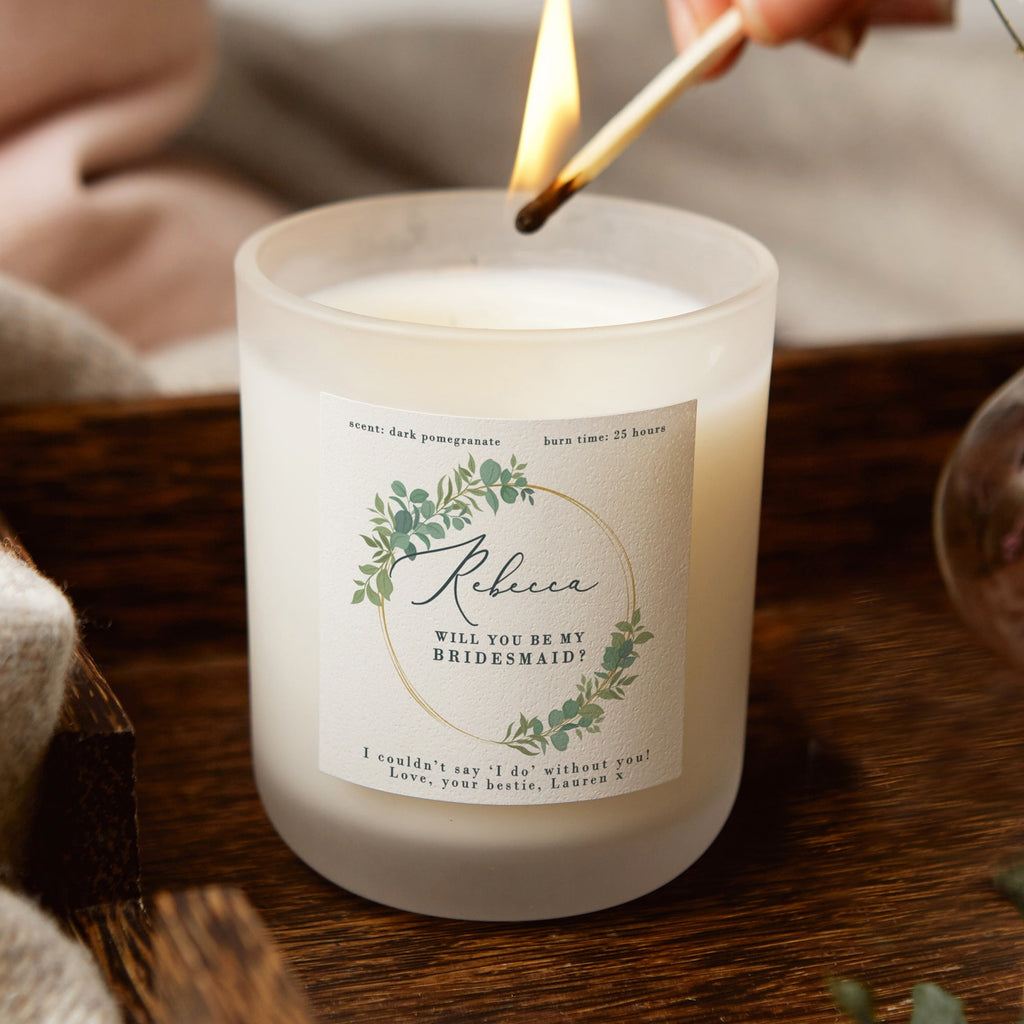 Will You Be My Bridesmaid Botanical Candle - Kindred Fires