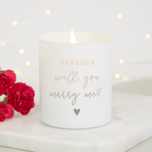 Will You Marry Me Personalised Candle - Kindred Fires