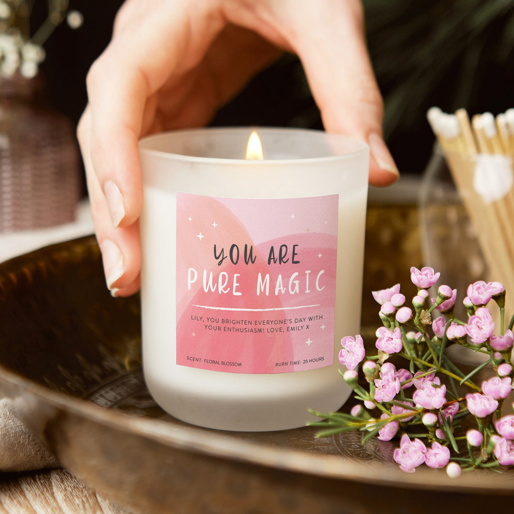 You Are Pure Magic Pink Candle - Kindred Fires
